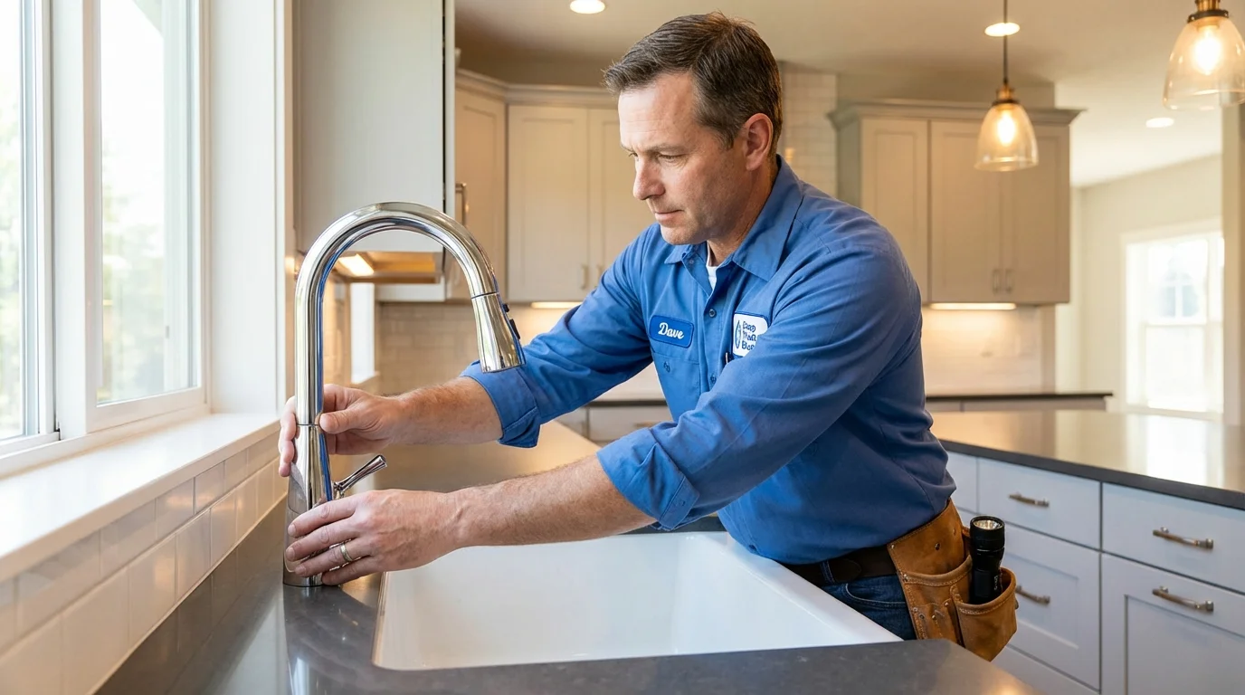 Kitchen faucet installation by Johns Plumbing LLC in Richfield